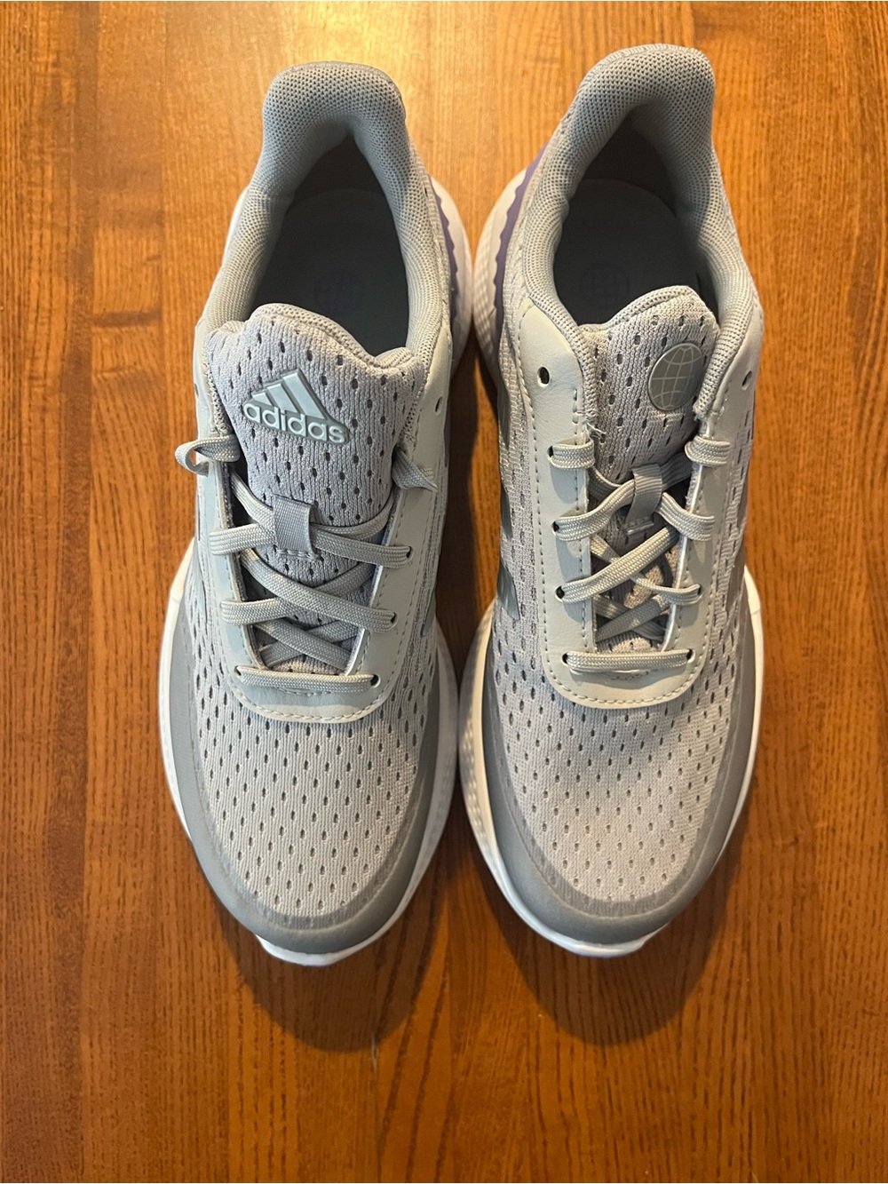 adidas Light Gray Mesh Athletic Sneakers